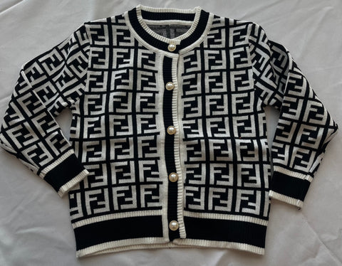 F Cardigan Black & White