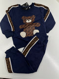 F Teddy Track Set Navy Blue