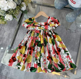 Dolce Lemon Cherry Flower Dress