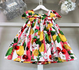 Dolce Lemon Cherry Flower Dress