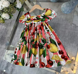 Dolce Lemon Cherry Flower Dress